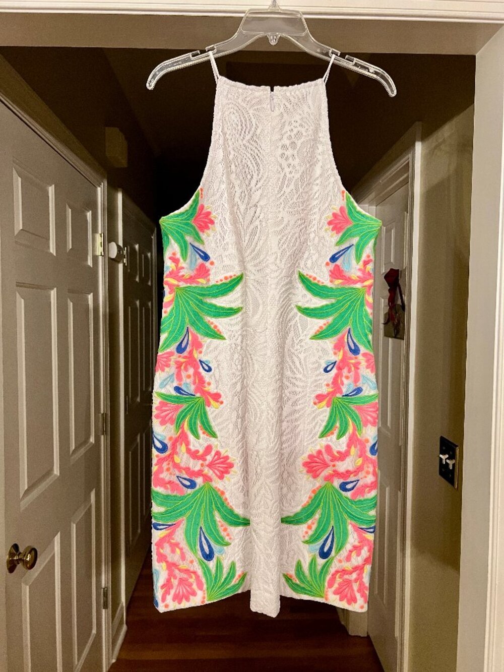 NWT Lilly Pulitzer Pearl Lace Floral Embroidered Shift Dress Tropical Fruit 14 - Picture 7 of 7